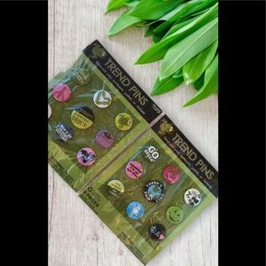 Going Green 18 Pins Backpack Clothing Jackets NEW